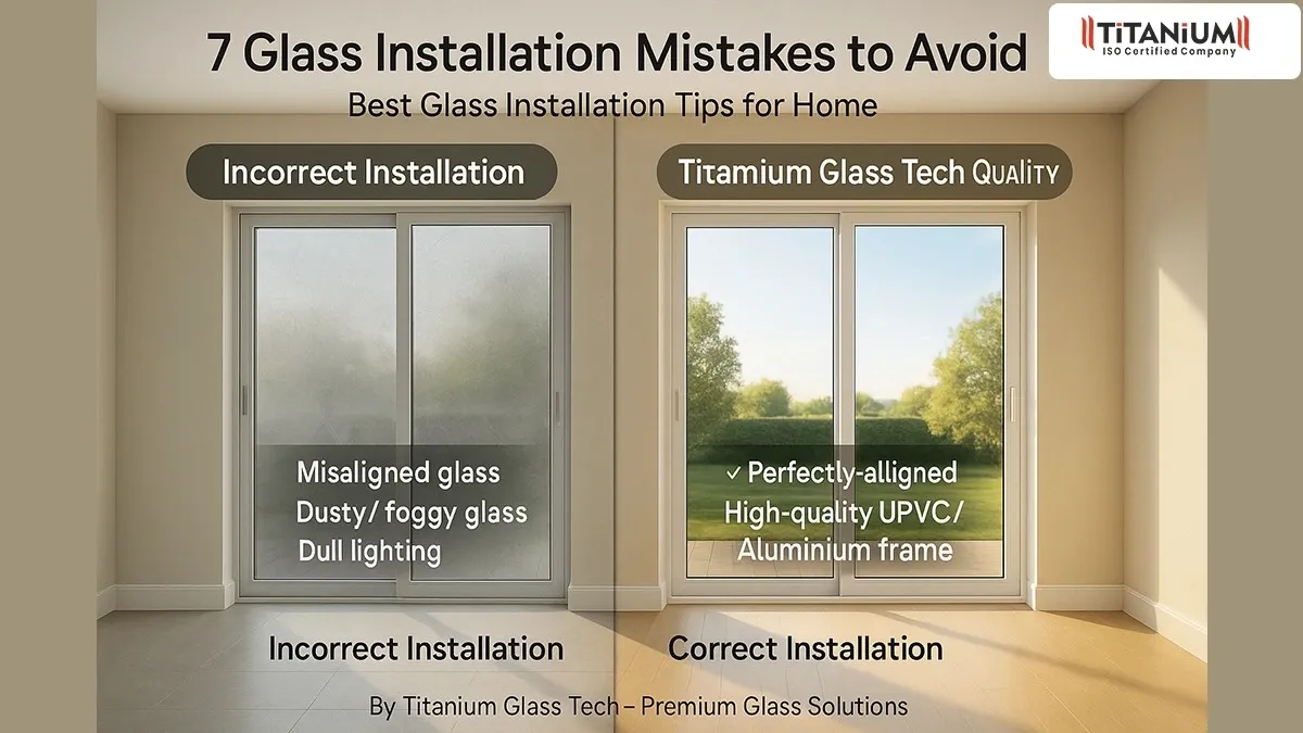 Glass Windows aur Doors Lagate Waqt Ye 7 Mistakes Bilkul Mat Karna! - Best Glass Installation Tips for Home - Titanium Glass Tech